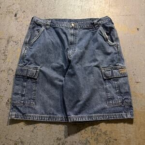 Vintage Y2K Wrangler Denim Cargo Jorts Sz 38